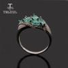 Новые серьги-кольца с натуральным изумрудом, комплект ювелирных изделий, легкие роскошные модные женские изысканные ювелирные изделия из стерлингового серебра 925 пробы