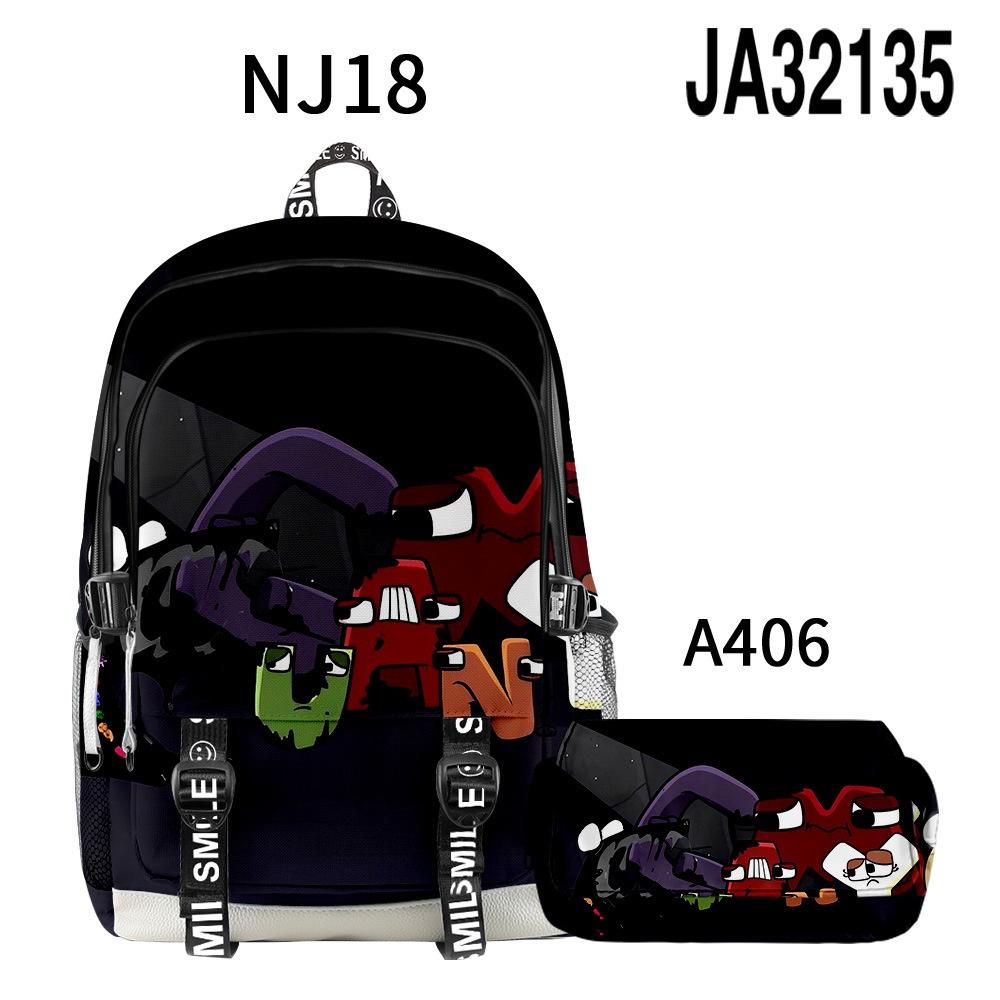 Рюкзак-портфель Alphabet Lore Legend со змейкой, двухслойный пенал, две части