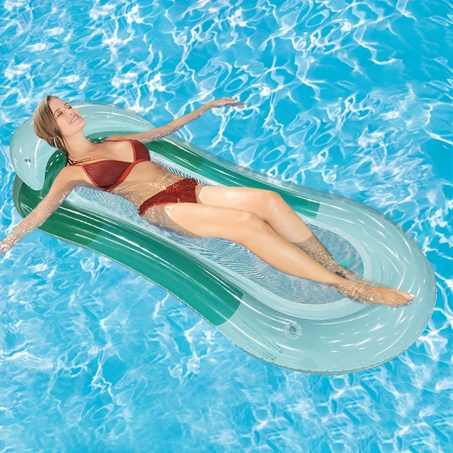 1шт надувная складная кровать, пляжный спортивный плавающий шезлонг, подходит для водных развлечений, вечеринки у бассейна