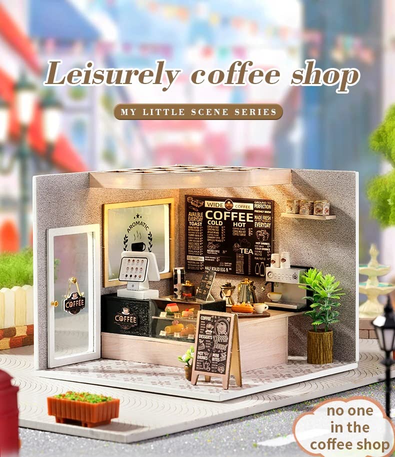 (t-FREAK) Dollhouse Handmade Kit Set Miniature My Little Scene Series (H-021 COFFEE SHOP)