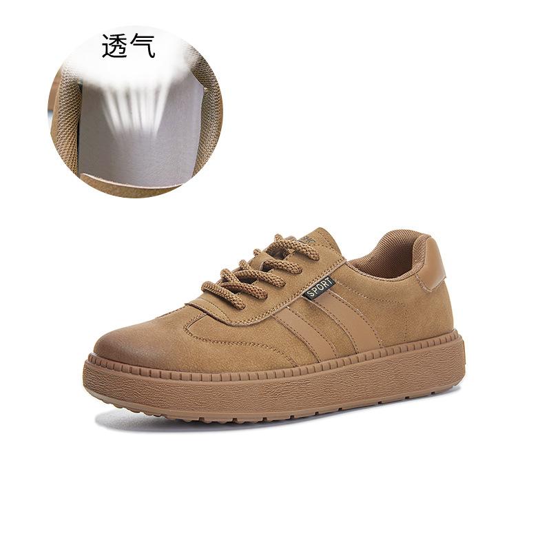 Leather White Shoes Women's 2025 Spring New Platform Sports Retro German Training Shoes Women's Casual Fashion Versatile Women's Shoes