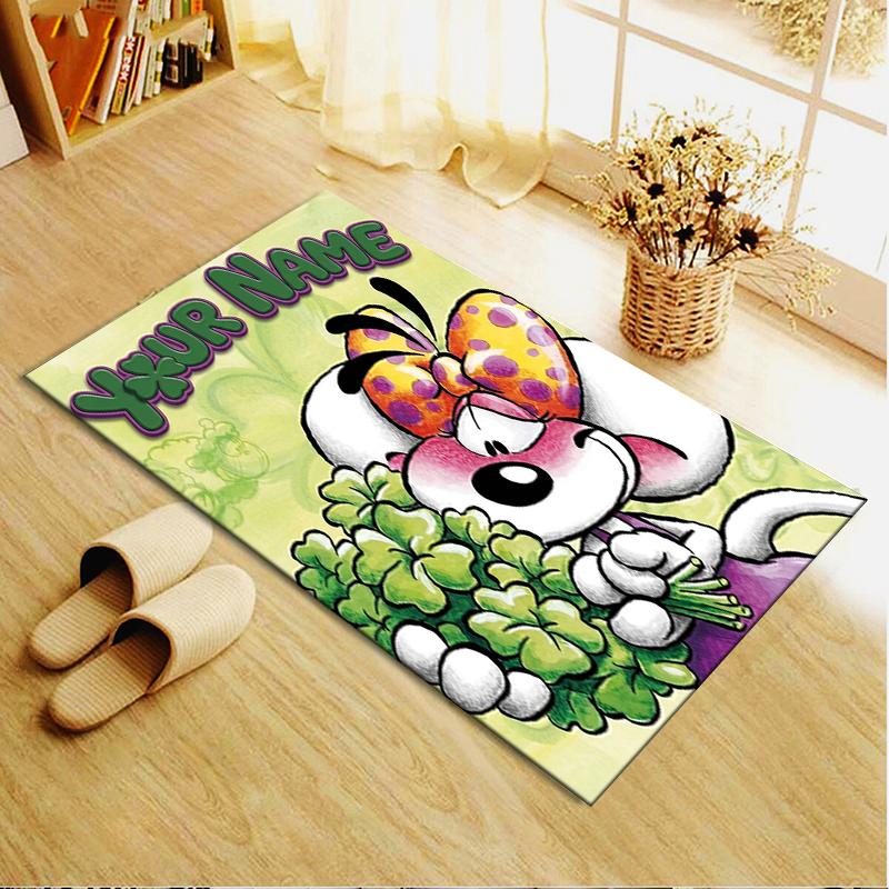 Custom Name diddl Carpet Rug for Living Room Bedroom Home Sofa Decoration,Kids play Non-slip Floor Mat