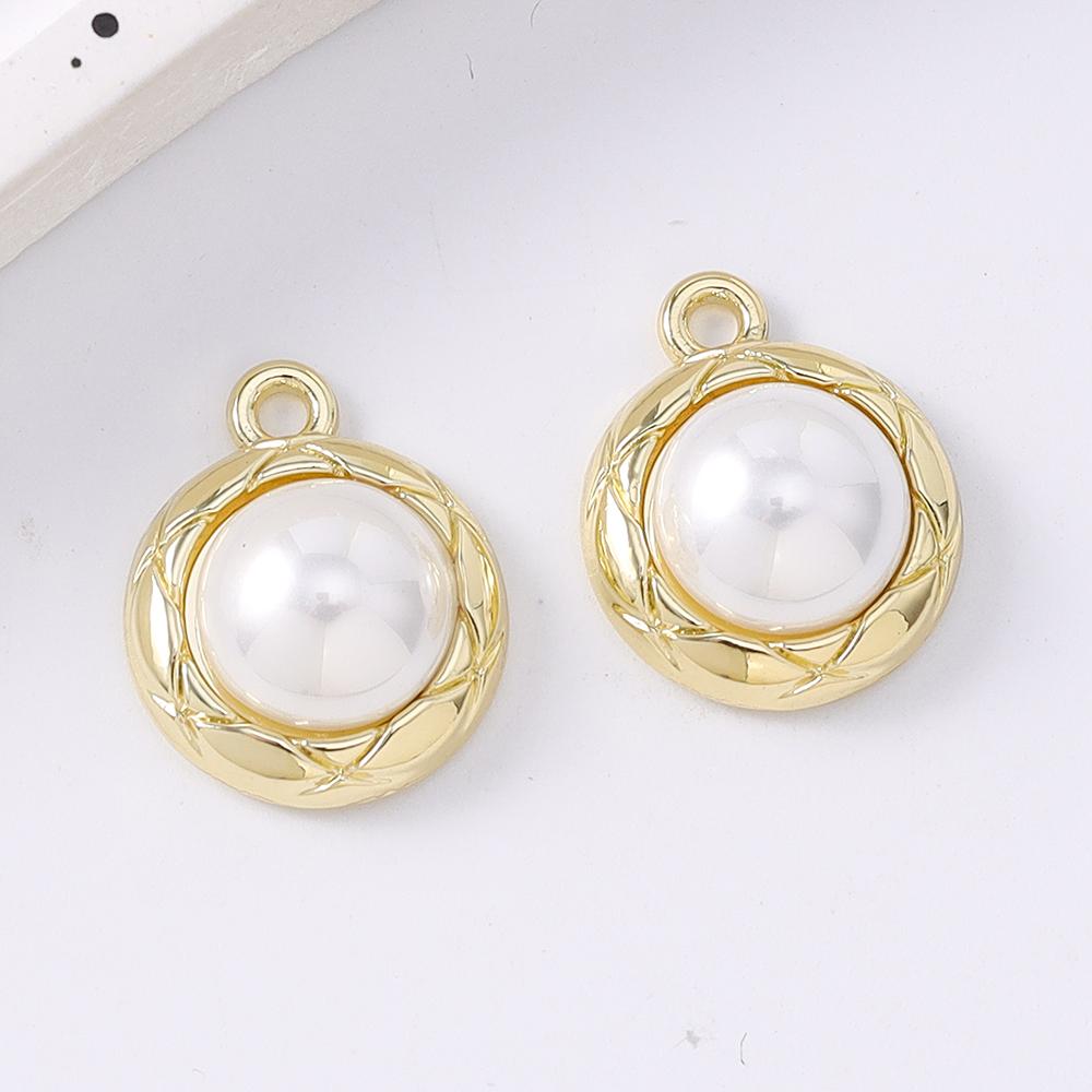 5pcs Elegant Pearl Charms Pendants for Jewelry Making Necklace Earrings DIY Handmade Accessories Supplies