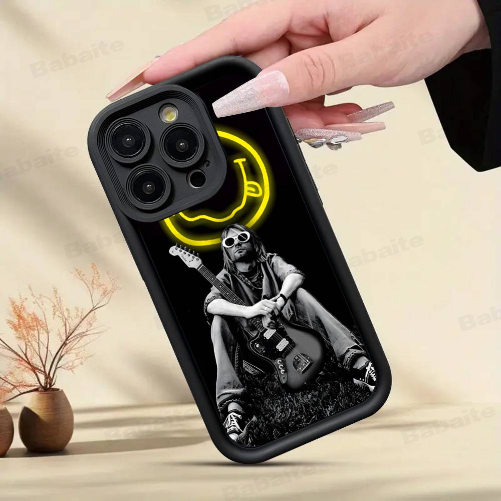 N-Nirvanaes Rock Band Phone Case For IPhone 17 16 Pro Max 15 14 Plus 11 12 13 Soft Shockproof Cover