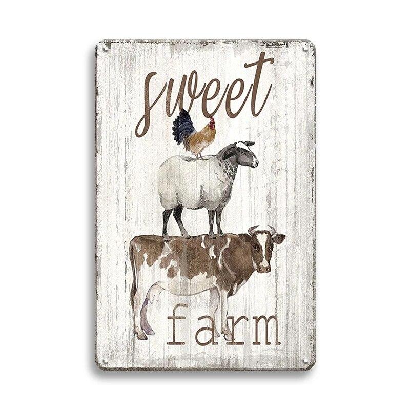 Retro Funny Tin Sign Beware Guard Dalmatian On Duty Cute Pigs Novelty Metal Sign Bathroom Decor Wall Art Posters Wall Decor Gift