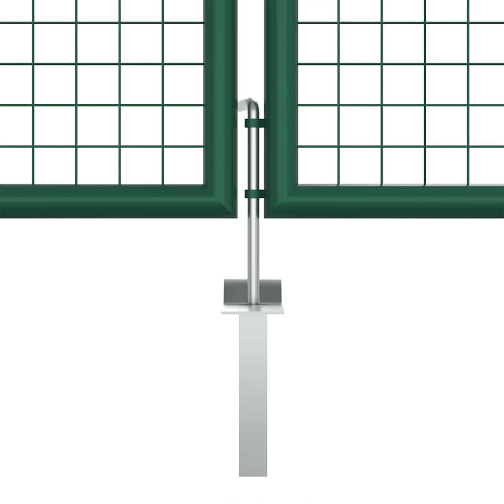 Steel Mesh Garden Gate 400 x 125 cm Green