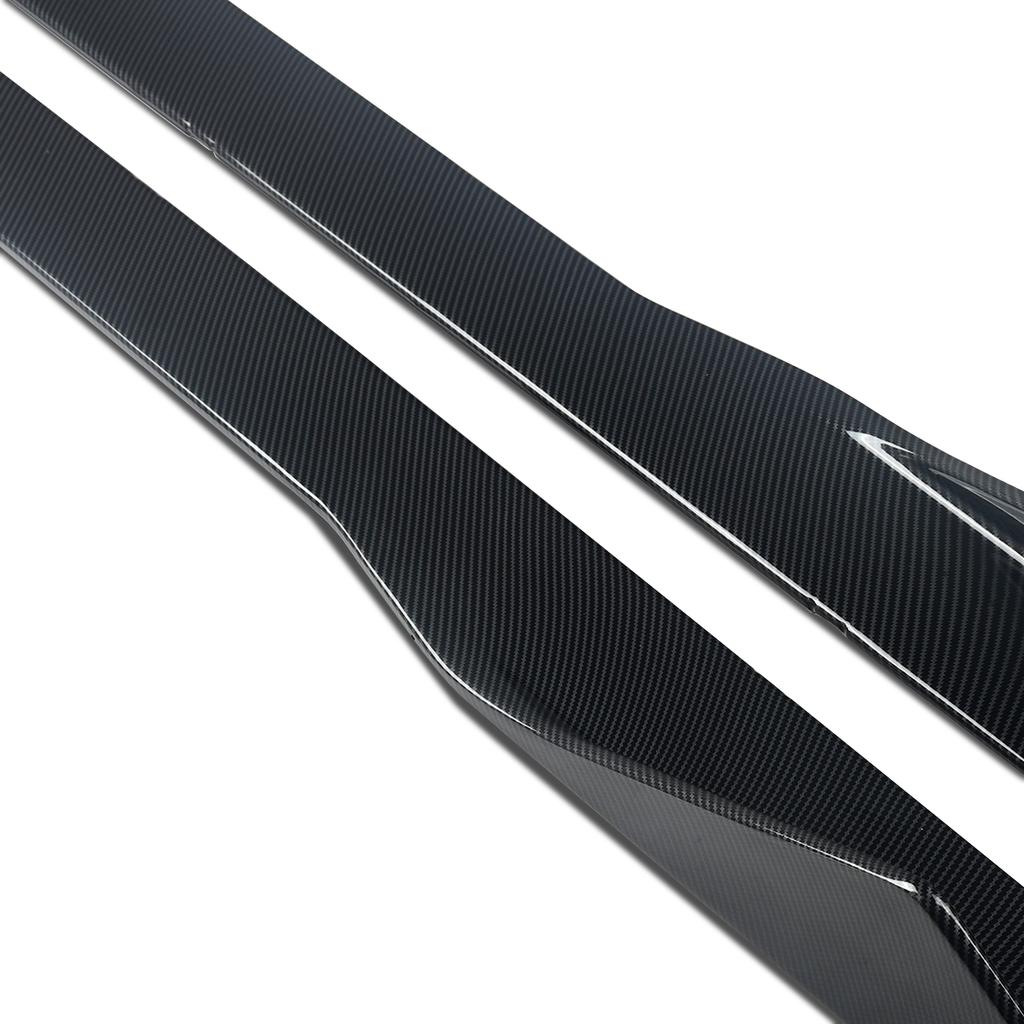 For BMW F22 Side Skirts Extensions Spoiler Carbon Fiber Look Body Kits 2 SERIES F87 F23 2016 Onwards