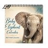 Thick Paper Monthly Calendar Baby Elephant 2027 Wall Calendar Cute Hanging Natural Decor Wild Animal Planner for Office Home Gift Wildlife