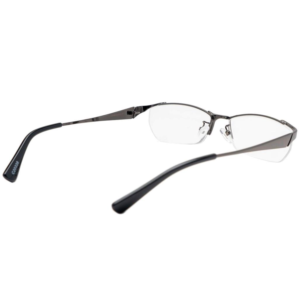 Очки для чтения Fujita Optical для мужчин, металлическая оправа, диоптрии +1.0, цвет Gunmetal, MM-01+1.00