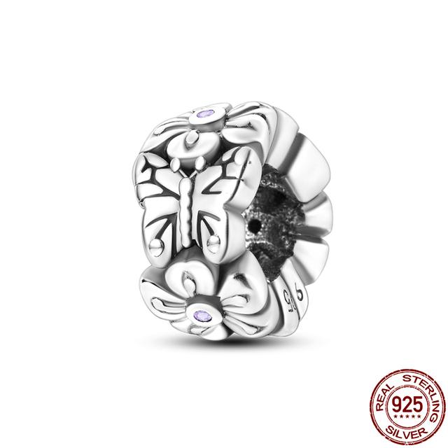 Новый из 925 серебряных бусин, подходящий для браслета, подвески, ювелирные изделия своими руками для женщин, подарок