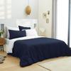 Complete Pack 6 Pieces Navy/White Reversible Duvet Cover for Bed 140 X 190 Cm