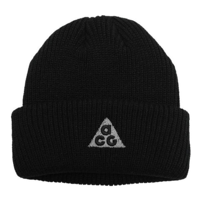 Nike Polyester Knitted Fabric Cotton Beanies Unisex Black Casual HJ4409-010/247/UY@C2