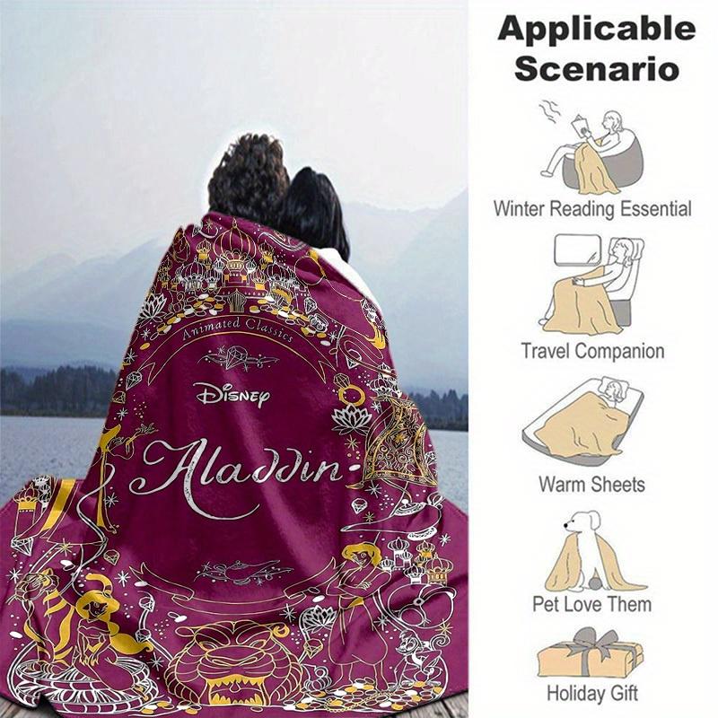 1pc, Aladdin-Inspired Home Decor: A Magical Home Blanket, Cozy Flannel Throw Blanket Makes the Perfect Gift for Disney Fans