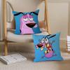 Cute Courage The C-Cowardly Dog Pillow Gift Home Office Decoration Bedroom Sofa Car Cushion Cover Case 45x45