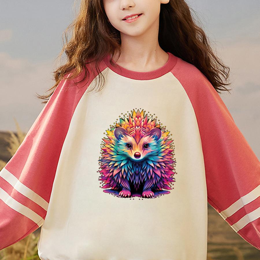 Colorful Hedgehog Heat Transfer Sticker, DIY Animal Pets Iron-On Decals For Clothes, T-Shirt Making, Pillow Decorating, Clothing Supplies & Appliques
