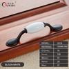 Oukali  Antique Classical Ceramic Zinc Drawer Door Vintage Bedroom Furniture Handles Draw Pulls Kitchen Cabinets Wardrobe Handle