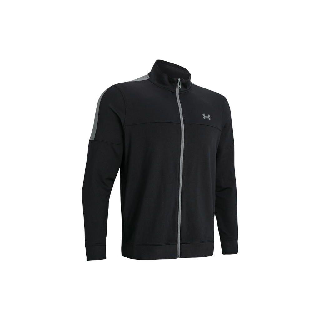Under Armour Solid Color Full Zip Sports Jacket Men Jackets Black 1377399-001