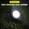 Warm/Cold White Stone Solar Powered Landscape Light Garden Light for Waterproof Outdoor Garden Lawn Pathway Patio Tree Decor