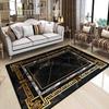 European Black Golden Luxury Carpets Retro Living Room Large Carpet Hotel Hall Sofa Area Floor Mat Hallway Room Non-slip Rugs
