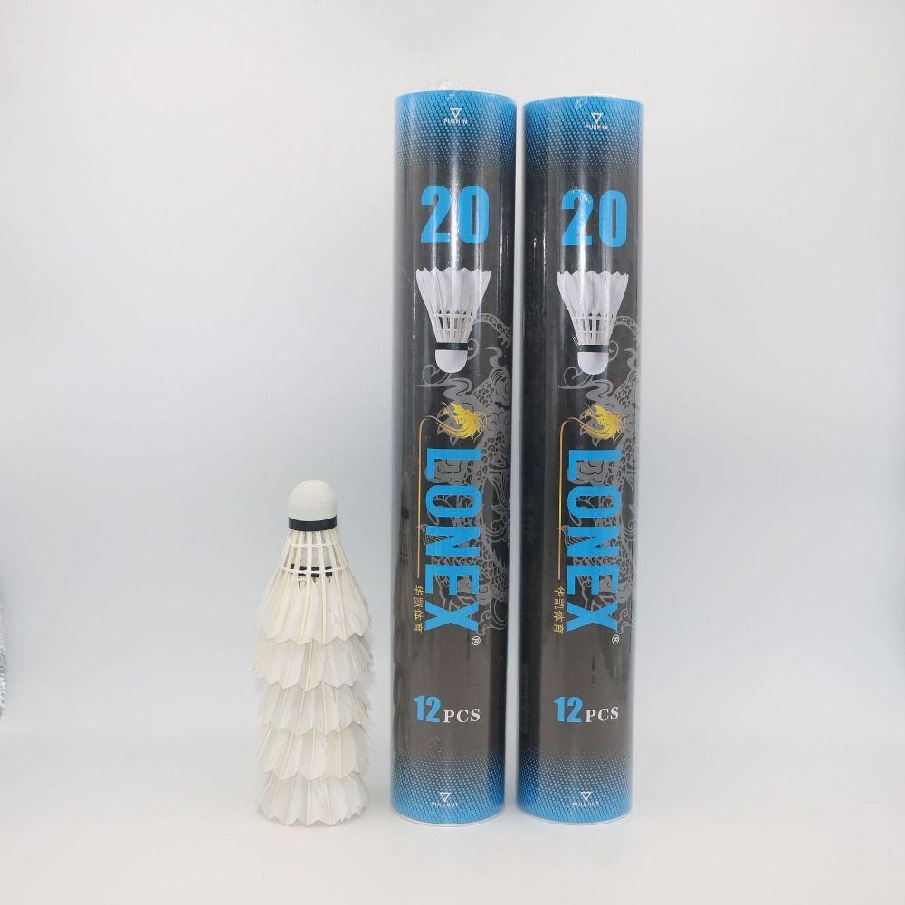 12 шт./лот тренировочный мяч для бадминтона, волан с утиным пером, тренировочный мяч для начинающих