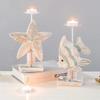 Mediterranean Style Fish-shaped Candlestick Handicraft Gifts Wooden Starfish Candlestick Display Rack Home Desktop Decoration