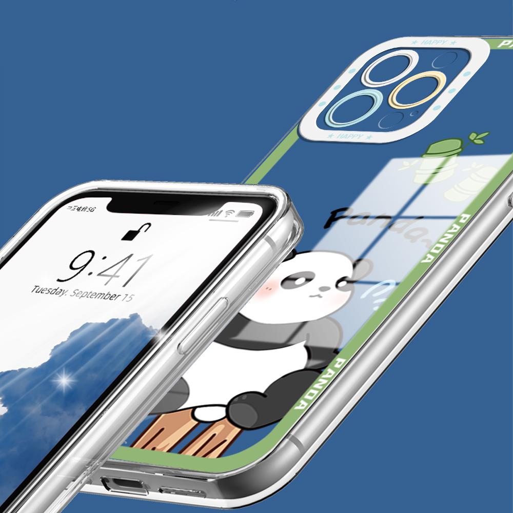 Для Vivo Y15S Y17S Y36 Y20 Y22S Y28 Y75 Y33S Y18 V27 V29e V30e V20 V21 Tecno Pova 5 милый мультяшный панда мягкий прозрачный ТПУ полный защитный чехол для линз