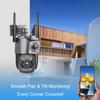 V380 Pro Dual Lens Outdoor WiFi Surveillance Camera with Network Port, 4MP Bullet Design