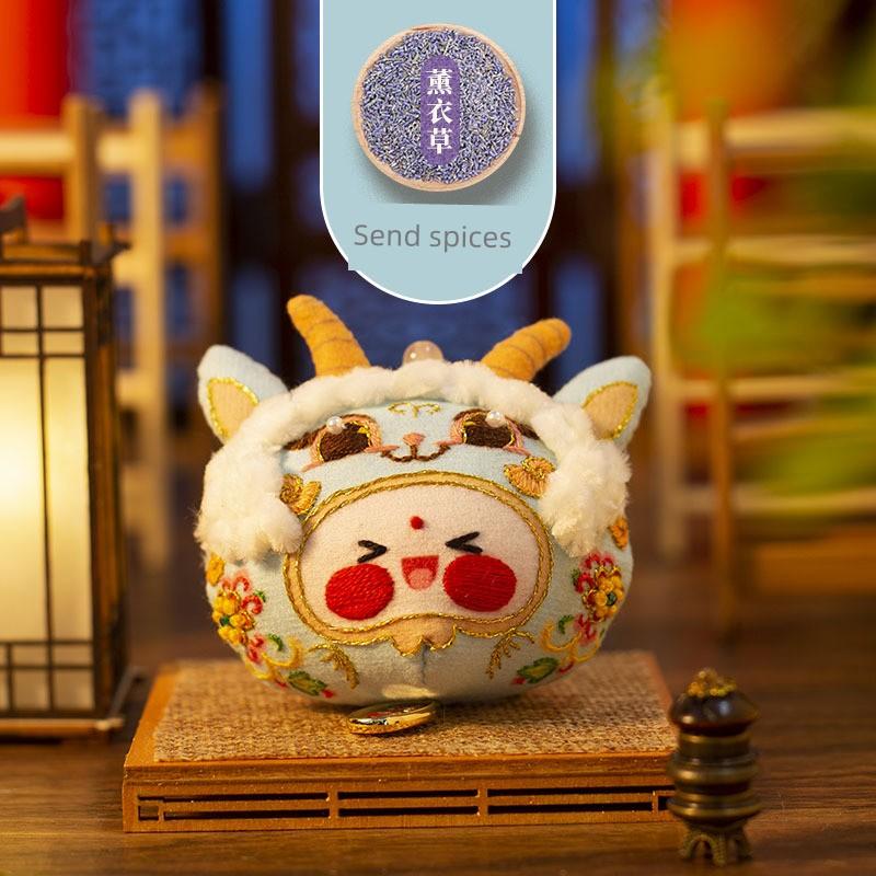 Dragon Boat Festival Sachet Perfume Bag Embroider Handmade DIY Material Package Zodiac Protective Talisman Chinese Ancient Style Small Pendant
