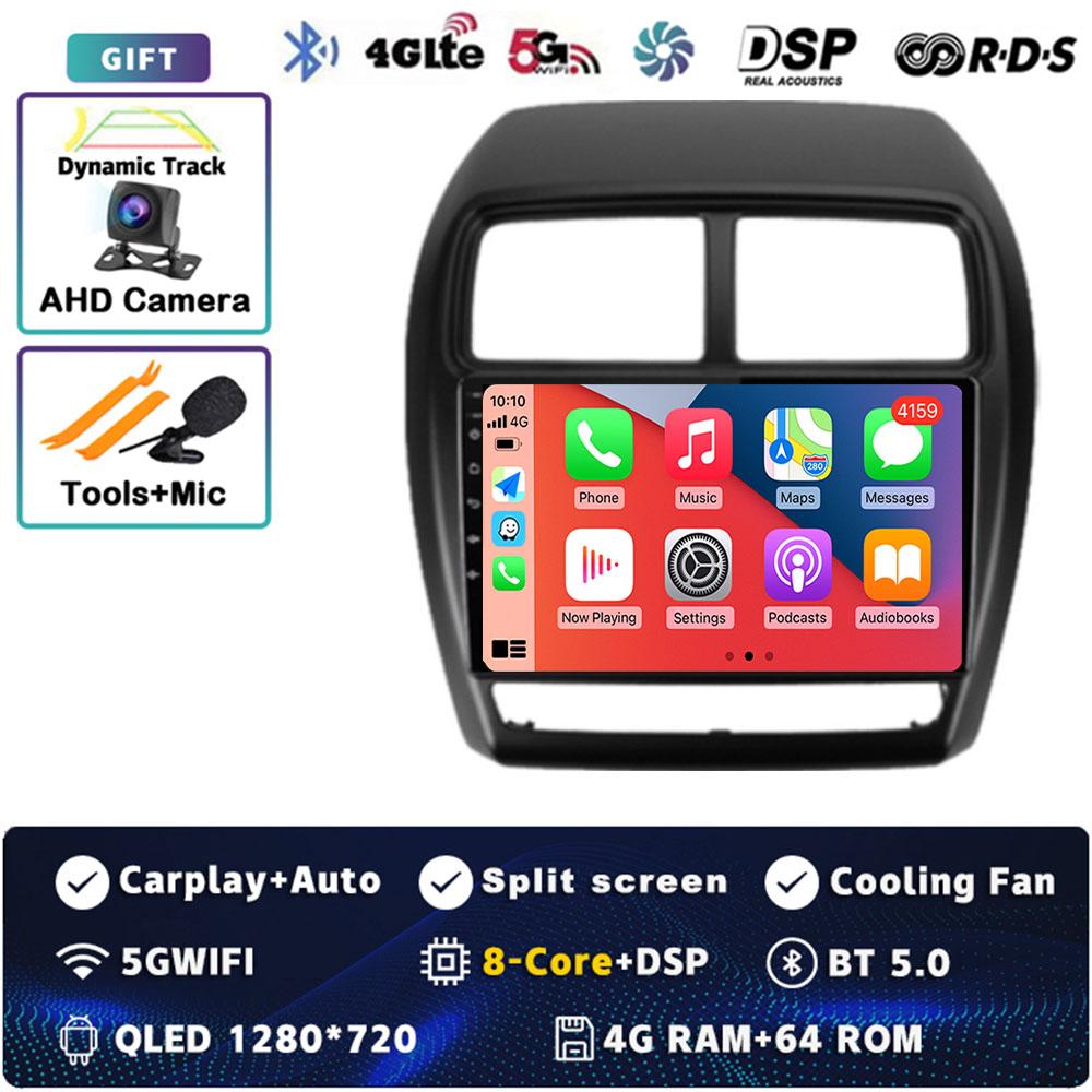 Android 14 Carplay Car Radio для Mitsubishi ASX 1 2016 2017 - 2022 Мультимедийный видеоплеер Навигация GPS Стерео 2Din 360 Камера