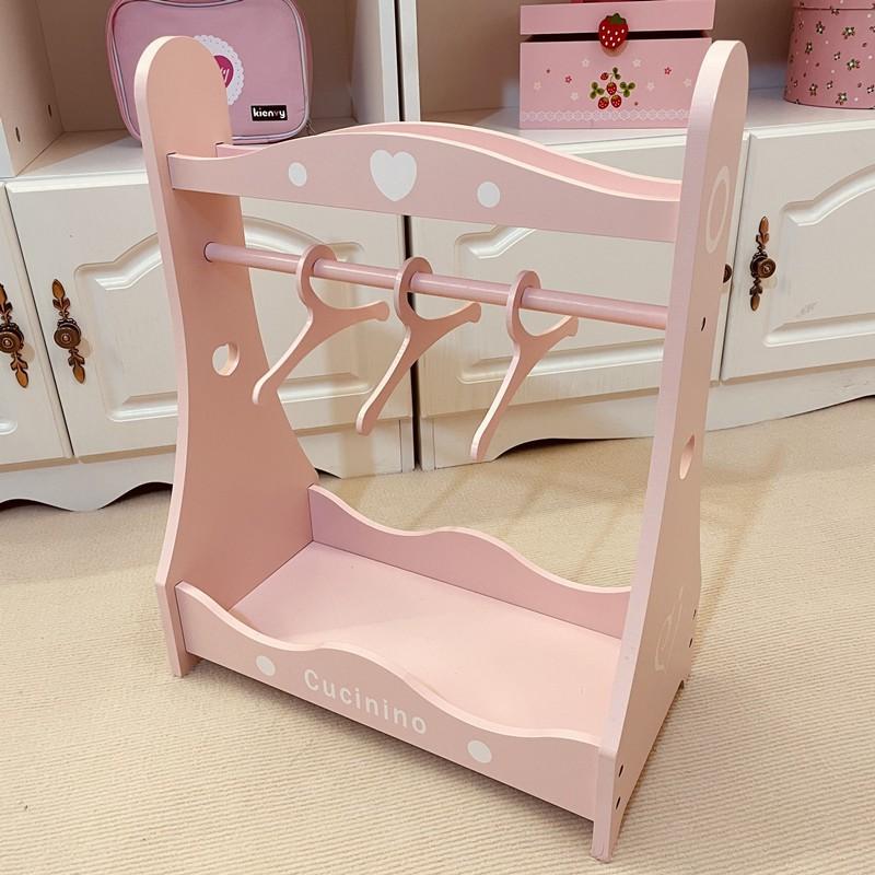 Деревянная Имитация Розовая Вешалка для Одежды Косметика Напольное Зеркало Стиральная Машина Мебель Игрушки для Игрового Домика