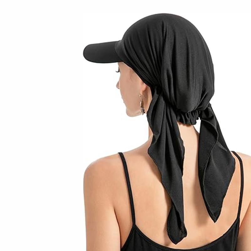 Baseball Caps Shawl Design Women Muslim Low Profile Fitted Hat Summer Soft Breathable Headscarf