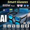 Новые Умные Очки с HD Камерой 500 Вт, ИИ-Перевод, Съемка 4K, Bluetooth-Звонки, Запись Звука, Беспроводное Воспроизведение Музыки, Многофункциональные Умные Солнцезащитные Очки