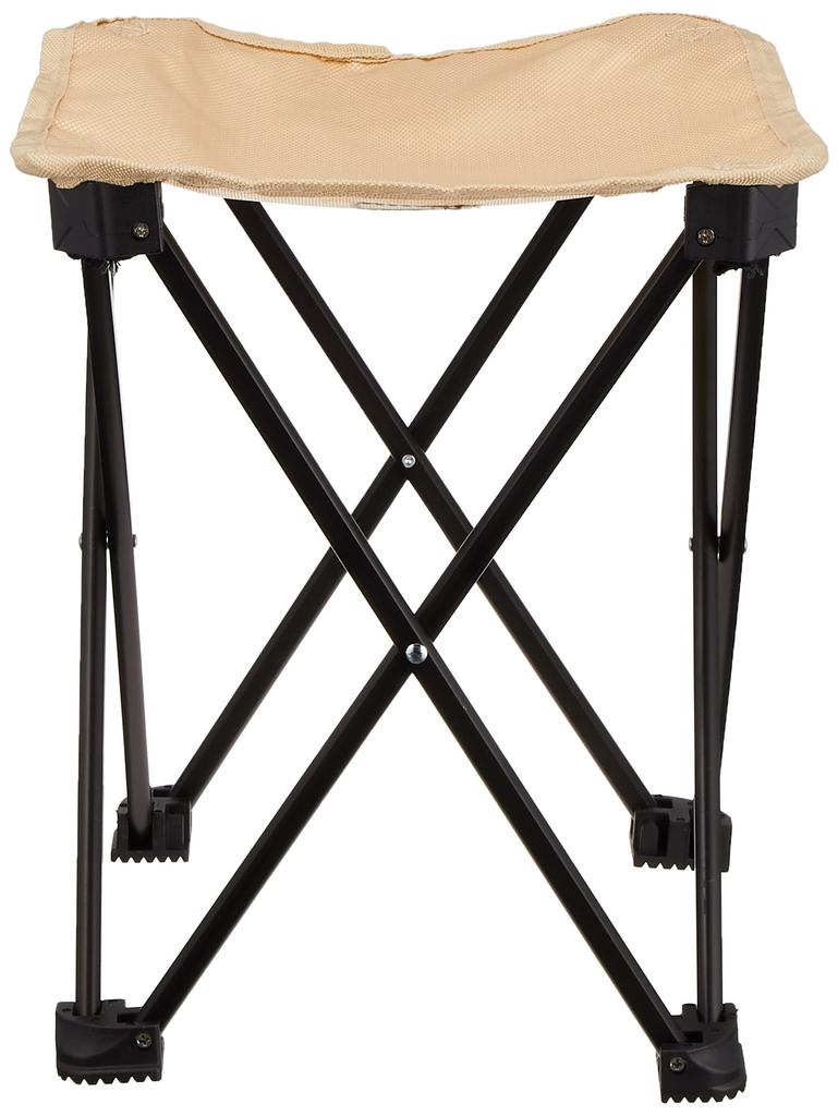 BUNDOK Мини-алюминиевый со складным компактным стулом-табуретом, средний, бежевый, BD-116BE, чехол,