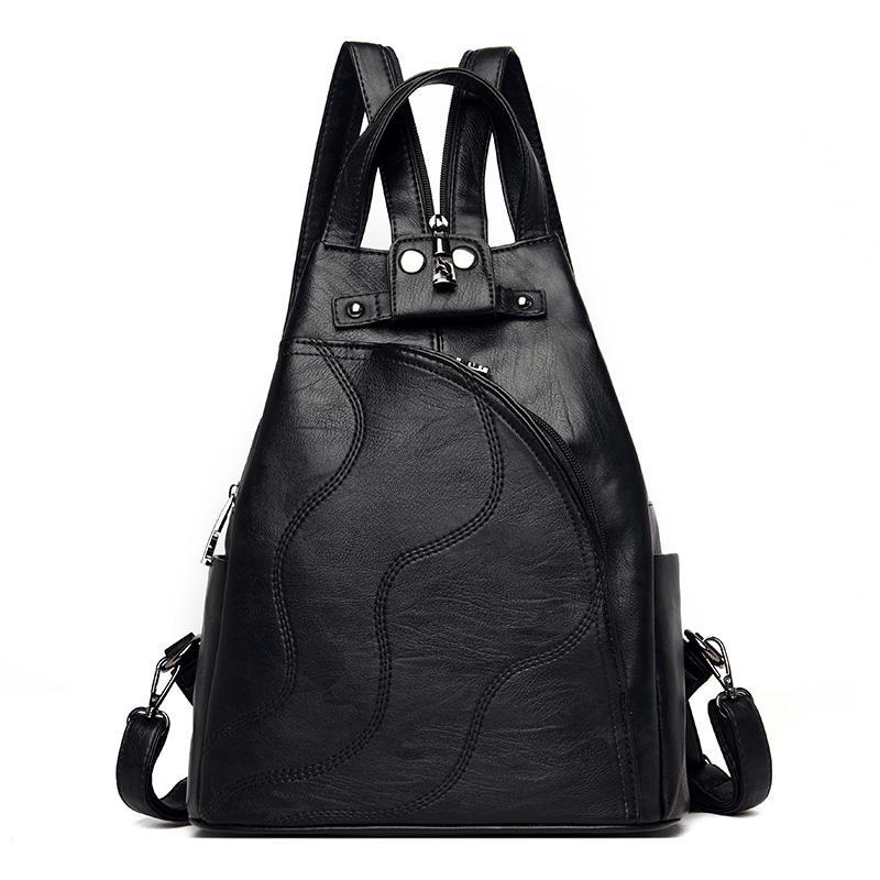 Высококачественный лоскутный рюкзак из мягкой кожи, модные школьные сумки для девочек, 2023, многофункциональные сумки, женские рюкзаки, Sac a Main