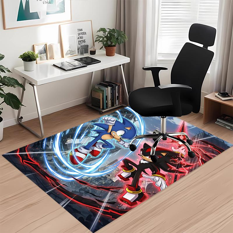 Sonic Printed Carpetrugfor Office Chair Living Room Bedroom Kitchen Room Decor Gifts