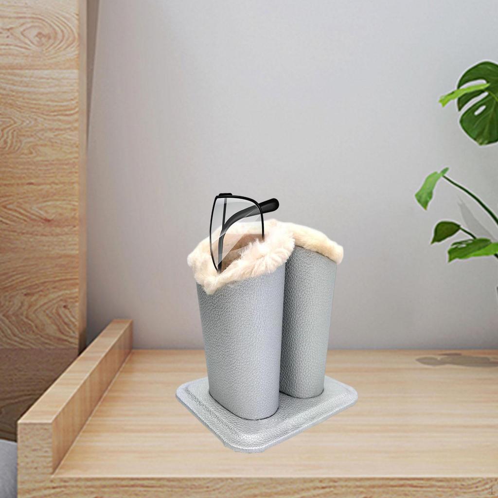 Держатель для очков с подкладкой Футляр для очков Двухголовый Мягкая подкладка Стенд для демонстрации для офиса дома