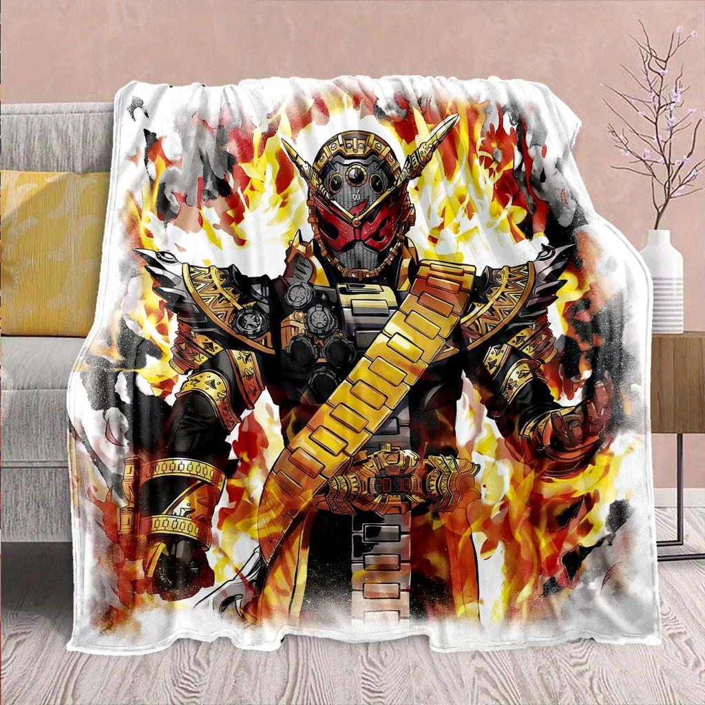 Фланелевое одеяло Kamen Rider – Мягкое, теплое, идеально подходит для диванов, постельного белья, кемпинга, путешествий, офиса и домашнего декора – QJY