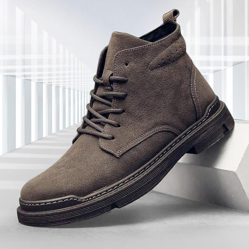 Fashion Men's High Top Work Shoes Fashion Boots Men's Casual Tooling Shoes Zapatos De Hombre Platform Boots Men Black Shoes for Men