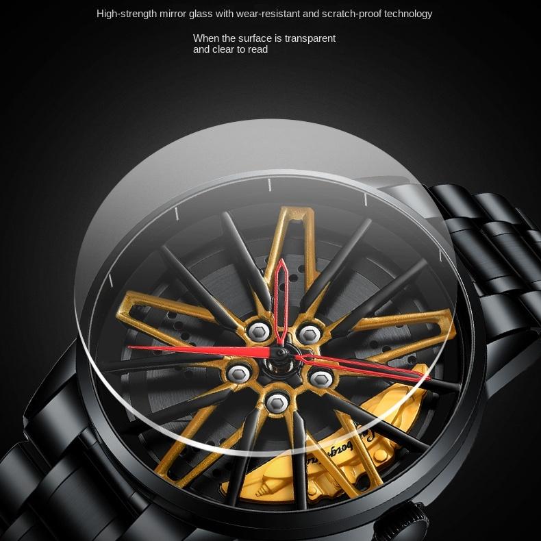 Модифицированные часы SVJ с поворотным концентратором, трехмерные полые автомобильные кованые мужские часы Gini, кварцевые часы