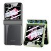 Samsung Z Flip6 Full Wrap Transparent Electroplated Magnetic Hinge Case
