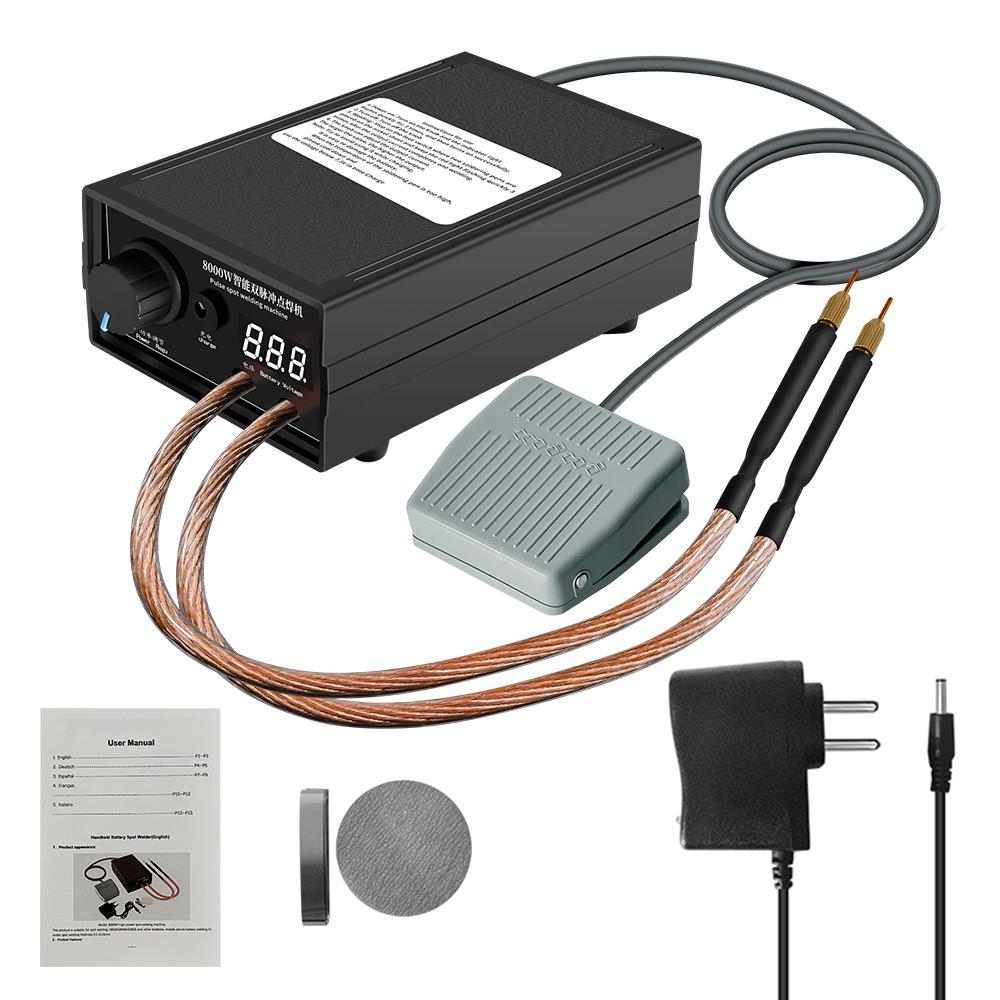 Ручной точечный сварочный аппарат DIY Автомат Сварка аккумуляторных блоков 18650 8000 Вт Портативный аппарат для точечной сварки Ручка Для никелевой полосы 0,15 мм