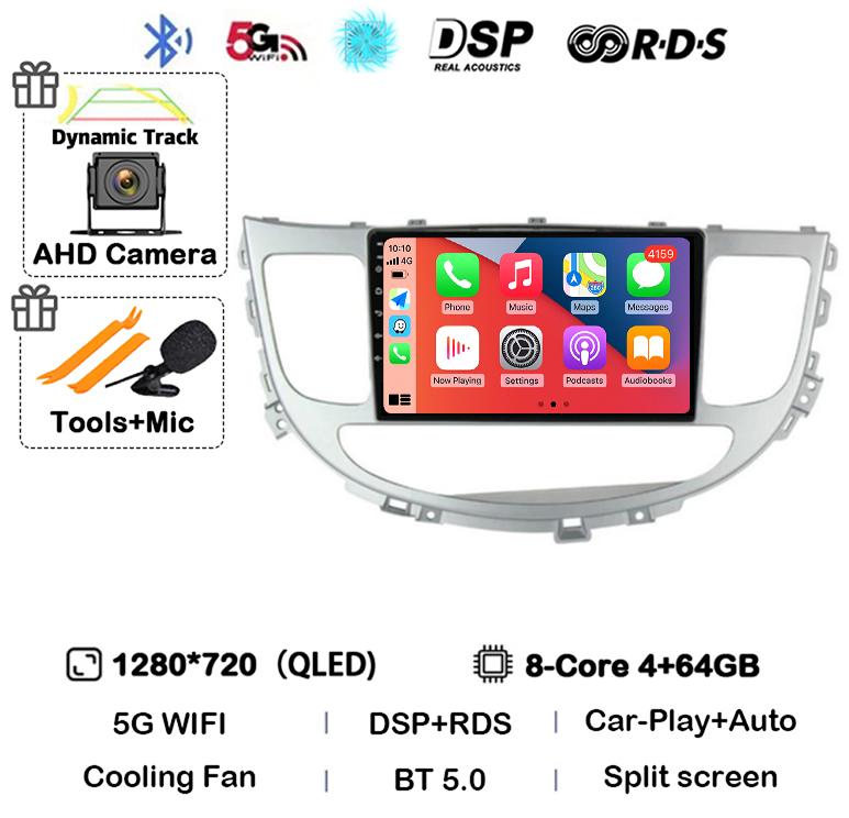 Android 14 Auto Carplay 4G+WIFI For Hyundai Rohens Genesis 2008-2013 Car Radio Multimedia Video Player GPS Navigation Stereo DSP