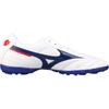 Mizuno Morelia 2 Club AS Round Toe Lace-Up TF (Rubber Studs) Slip-Resistant Durable Breathable Soccer Shoes Men Sneaker White Blue P1GD211625