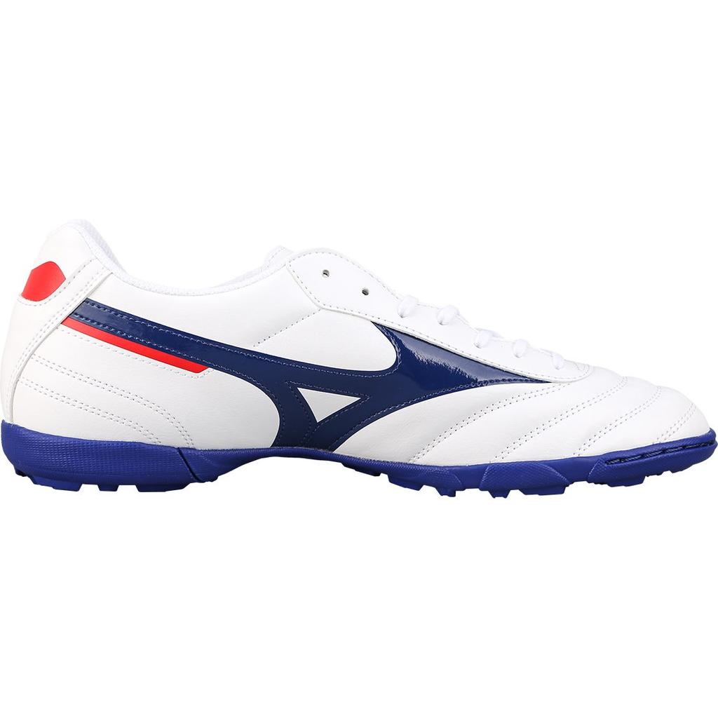 Mizuno Morelia 2 Club AS Round Toe Lace-Up TF (Rubber Studs) Slip-Resistant Durable Breathable Soccer Shoes Men Sneaker White Blue P1GD211625