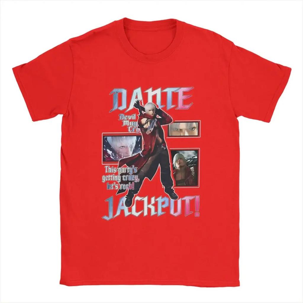 Dante Devils 3 T-Shirts Men Women Action Game DMC May Cry Hipster Tee Round Collar Short Sleeve T Shirts Big Size Merchandise