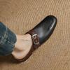 Fashion 2025 NEW Summer Women Mules Genuine Leather Shoes for Women Round Toe Low Heel Shoes Cover Toe Slingback Sandals Slippers