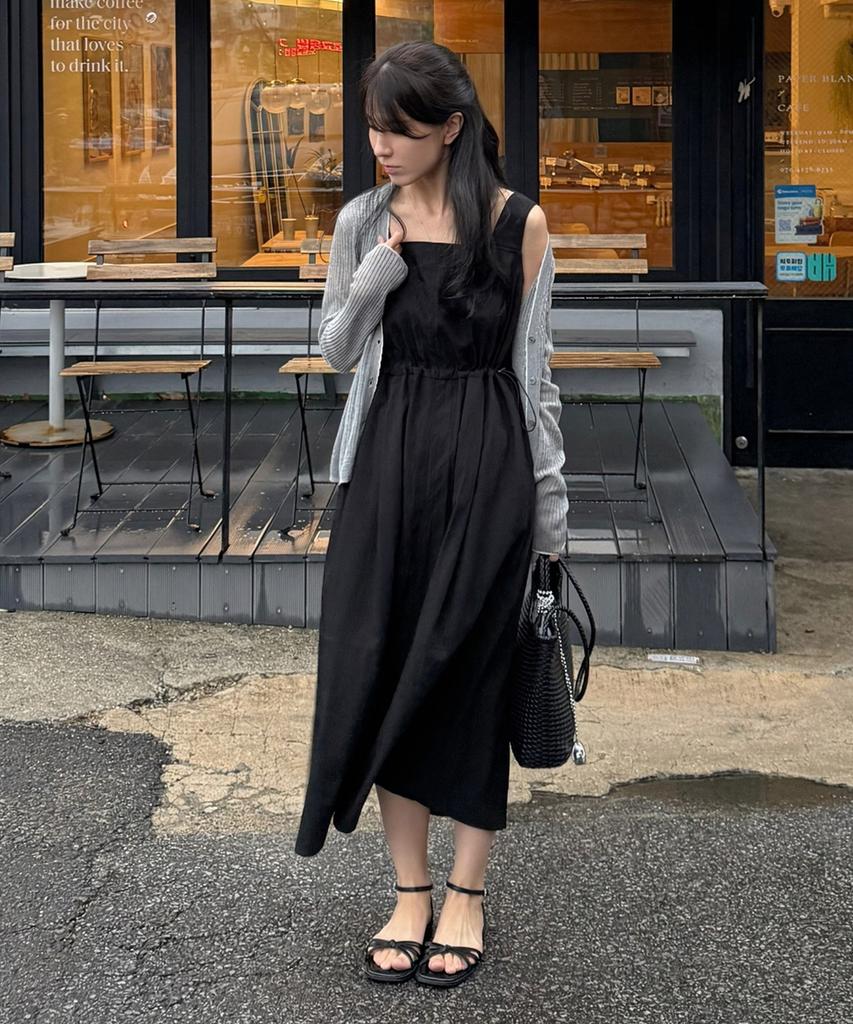 Mind Bridge Woman [On][W] String Black Sleeveless Dress