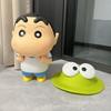 Crayon Shin-chan Cute Frog Cartoon Figurine - Healing Desktop Ornament & Birthday Gift
