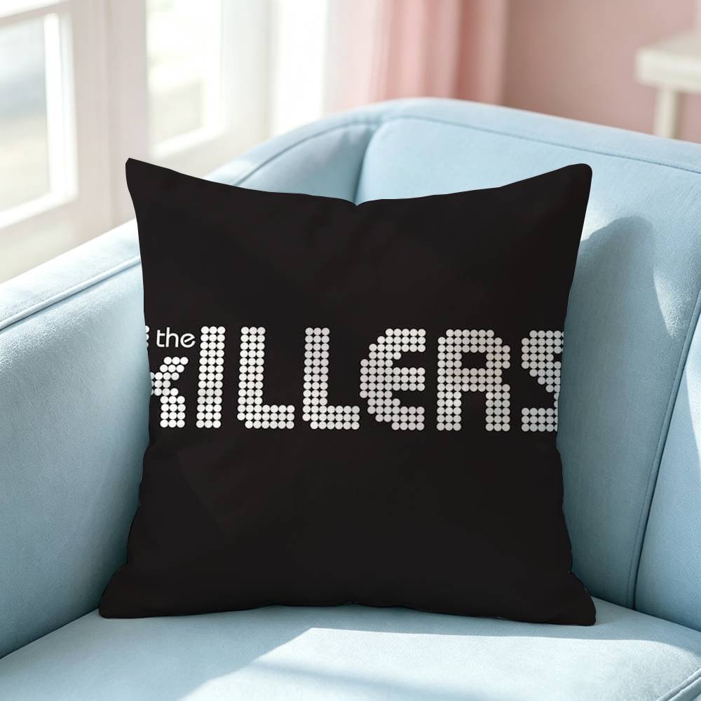 Rock Band TThe Killers Square DoubleSided printed Pillow Case Bedroom Bedside Pillow Sofa Cushion Cover