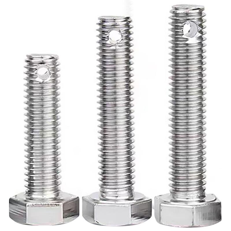 Винт с шестигранной головкой из нержавеющей стали 304 с отверстием, GB31.1, M6/M8/M10/M16